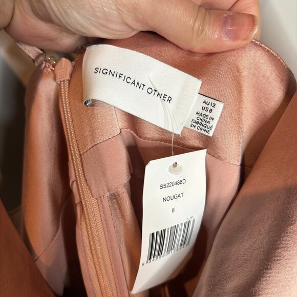 NWT Significant Other Aria Cowl Neck Maxi Dress in Nougat - Picture 4 of 7